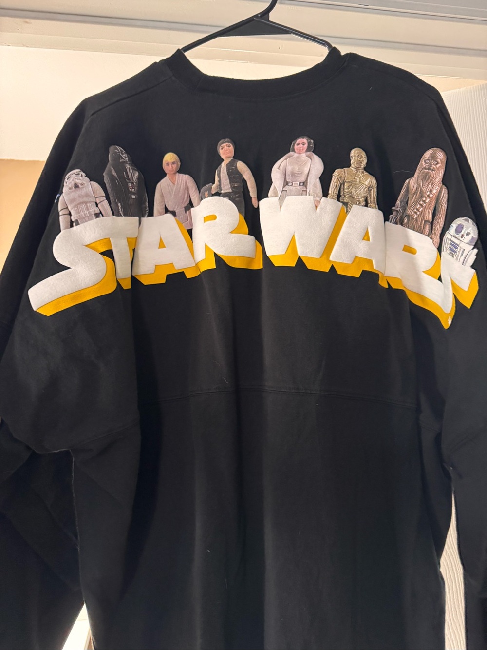 Star Wars Black Jersey Long Sleeve Tee with Pink & Yellow Logo - Picture 3 of 4